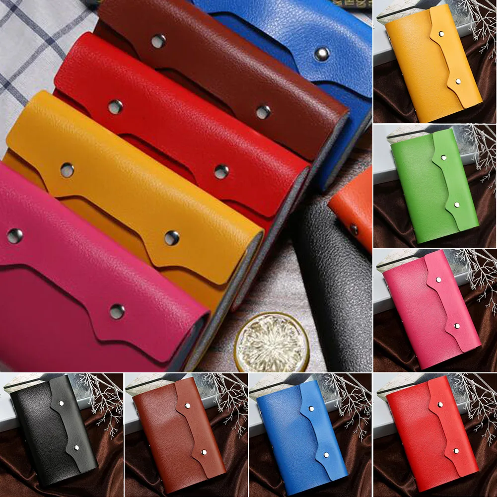 

108 Slots Card Holder PU Leather Business Card Case Function Bag Minimalist Wallet ID Card Bag 2019 hot sale