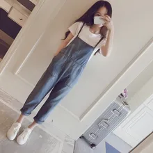 Spring Summer Women Jumpsuit Rompers Loose Denim Rompers Preppy Style Solid Pocket Sleeveless Washed Jeans Jumpsuits цена Spring Summer Women Jumpsuit Rompers Loose Denim Rompers Preppy Style Solid Pocket Sleeveless Washed Jeans Jumpsuits цены онлайн