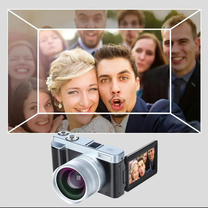 P12 флип экран wifi двойной широкоугольный объектив 1080 P 24MP 16X зум