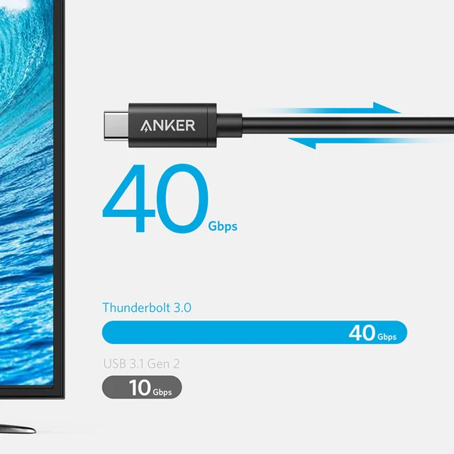 Кабель Anker USB-C to USB-C ThunderBolt3.0