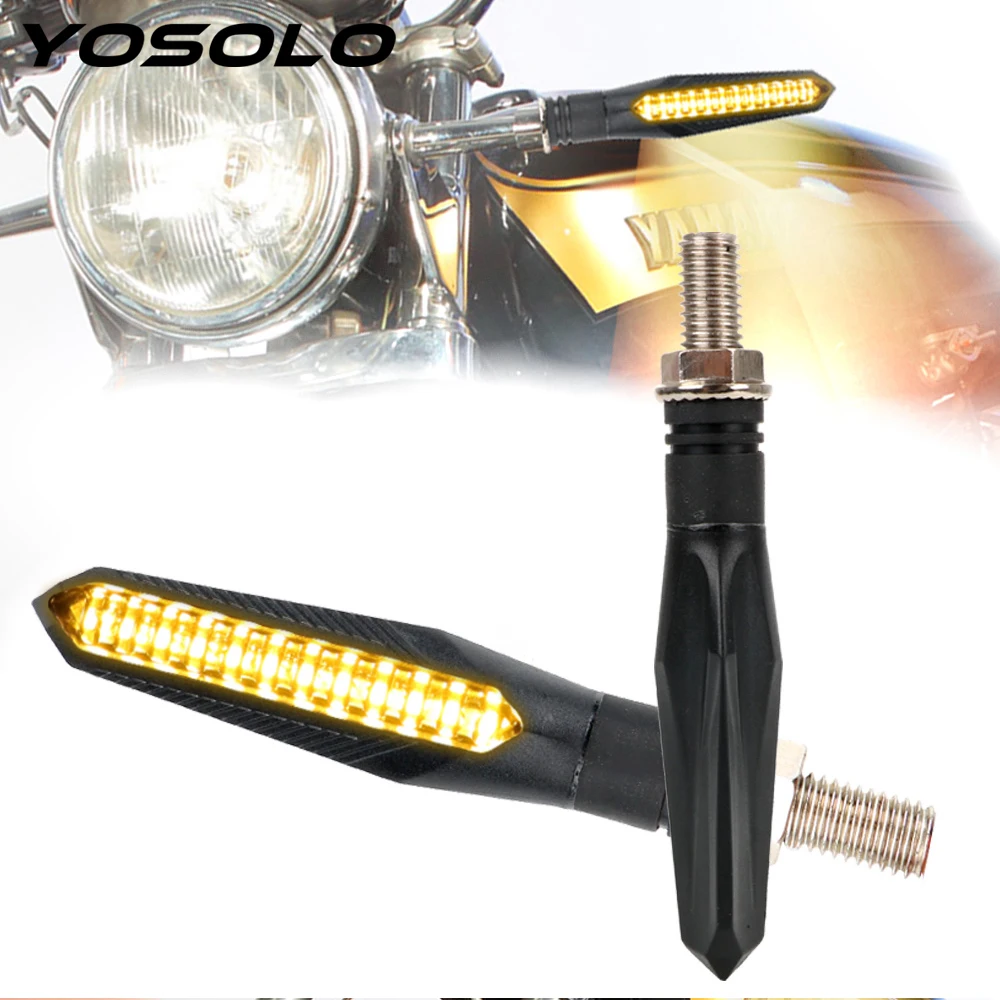 

YOSOLO 1 Pair Flowing Water Flashing for Honda 12LED Chip Running Lamp Motorbike Indicator Blinker Motorcycle Turn Signal Lights