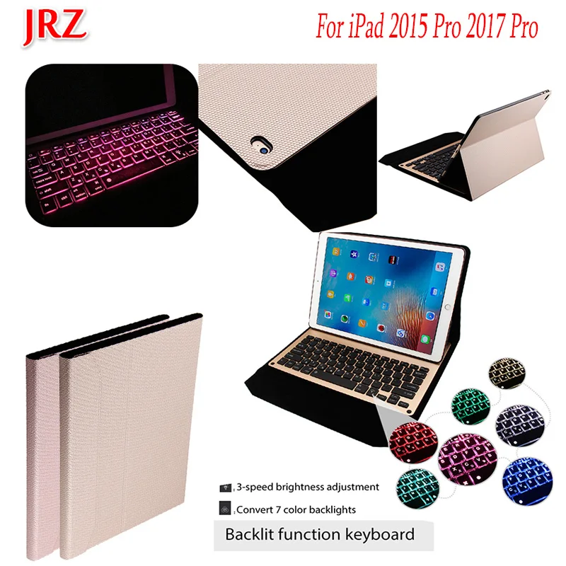 Чехол для планшета JRZ iPad Pro 12 9 &quot2015 2017 несъемная клавиатура WiFi Bluetooth со