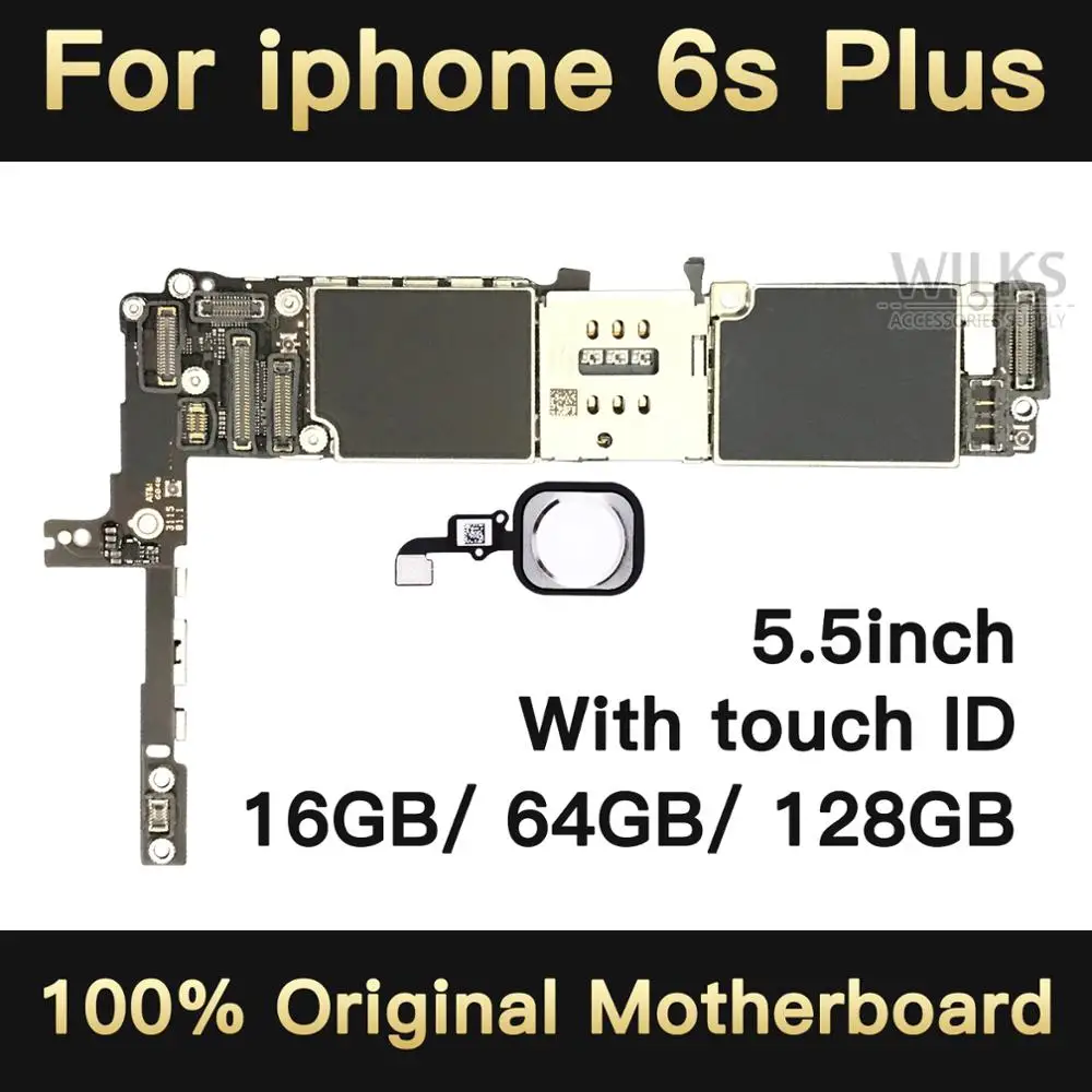 Для iPhone 6 S плюс материнская плата 5,5 дюймов Заводская разблокированная системная плата с Touch ID полный функции IOS обновление поддержка