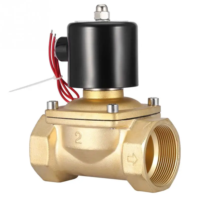 DN50 AC220V NC Электромагнитный клапан 2 дюймовый двухсторонний латунный