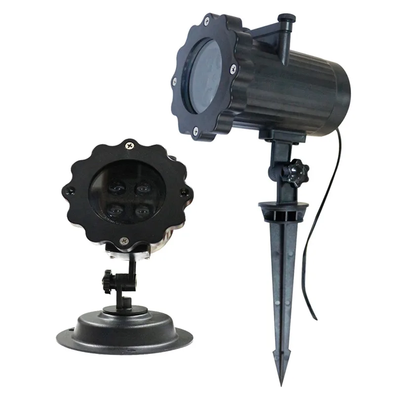 

CLAITE 5W 12 Patterns Stage Light 4 LED Remote Moving Laser Projector Christmas Landscape Outdoor Garden Stage Light with Plug