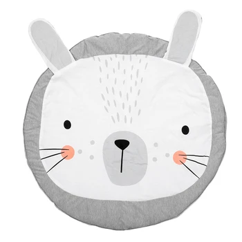 

90CM Kids Play Game Mats Round Carpet Rugs Mat Cotton Crawling Blanket Floor Carpet For Kids Room Decoration INS Baby Gifts ra