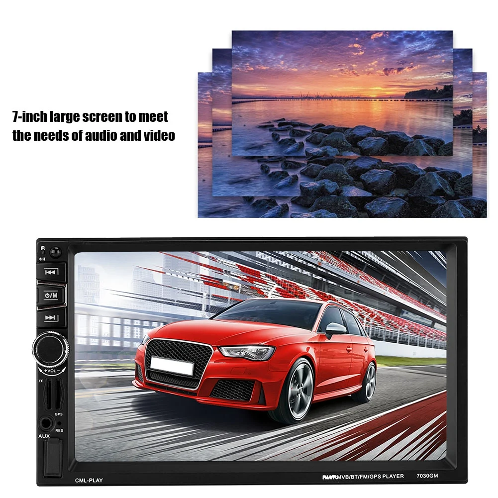 7 дюймовый 2Din MP5 7030GM Автомобильный Bluetooth MP4 плеер GPS сенсорный экран с поддержкой