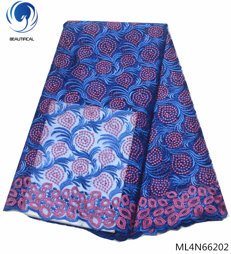 

BEAUTIFICAL african tulle lace french laces fabrics high quality tulle french embroidery 5 yards ML4N662
