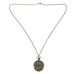 ВИНТАЖНЫЕ КВАРЦЕВЫЕ бронзовые большие ажурные узоры Флип карманные часы ожерелье Мода кулон