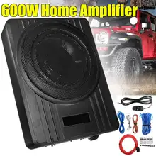 Altavoz de coche de 10 pulgadas y 600W, amplificador de Subwoofer para camión, altavoz de subgraves delgado para debajo del asiento, altavoz amplificador de Subwoofer para coche
