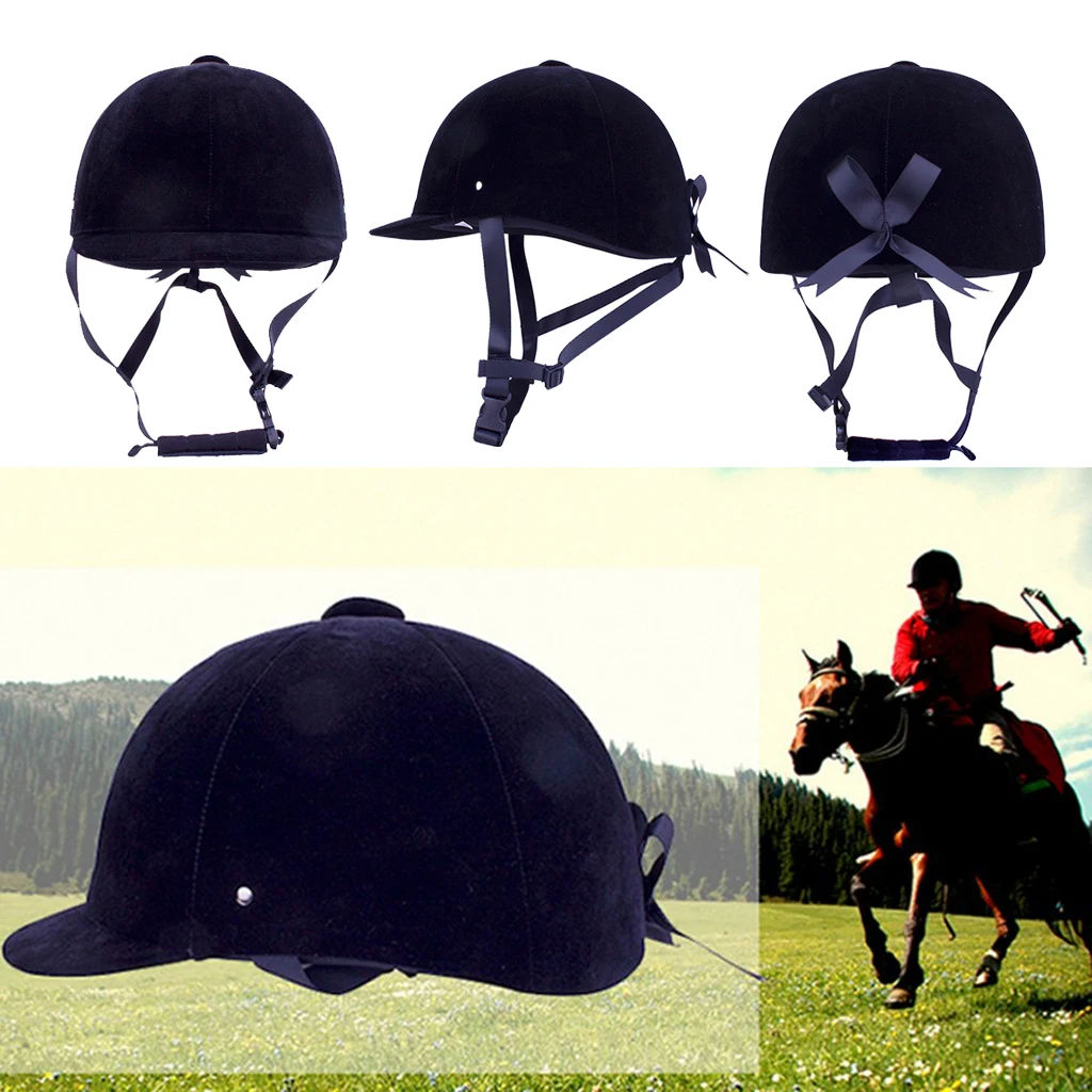 

Breathable Velvet Horse Riding Helmet Equestrian Safety Head Protector