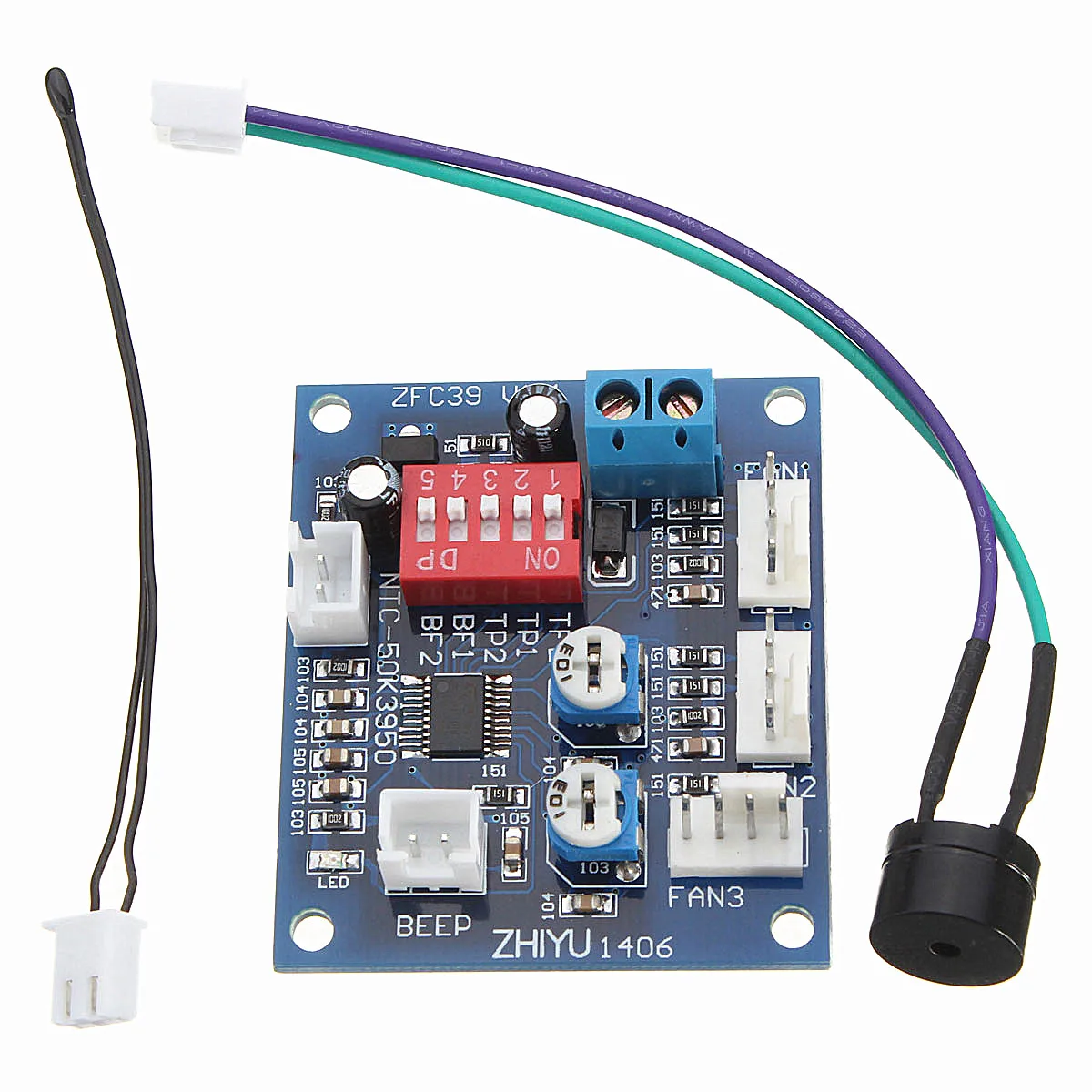 

DC 12V Four Wire Thermostat PWM PC CPU Fan Temperature Control Speed Controller Module