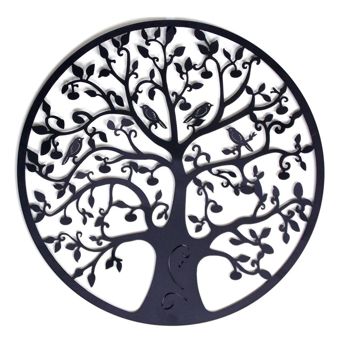 Decoración redonda para colgar en la pared diámetro 60 cm Árbol de la vida hierro arte hogar Decoración de la pared del árbol de hierro Decoración redonda para colgar en la pared diámetro 60 cm Árbol de la vida hierro arte hogar Decoración de la pared del árbol de hierro