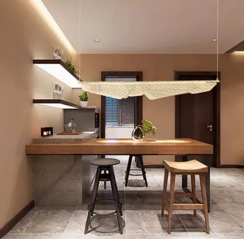 

Northern Europe Post modern Chandelier Lamp Living room Iron hollow Dining Lighting Art disk Shell Glazed tablet Chandelier