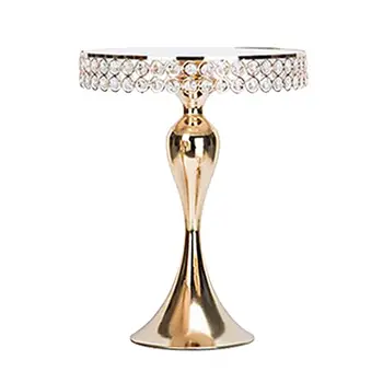 

1pc Mermaid Golden Metal Round Antique Cupcake Dessert Stand Display Plate Pedestal for Wedding Party