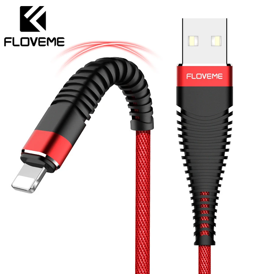 FLOVEME USB кабель для iPhone 7 8 X кабель 2 м высокая прочность оплетка зарядный прочный кабель для передачи данных для iPod iPad 1 2 зарядное устройство кабели синхронизации