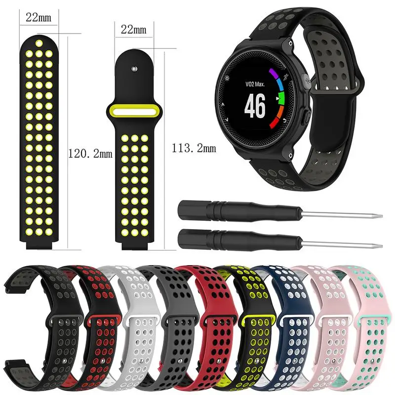 

Many Colors Silicone Replacement Watch Band Strap For Garmin Forerunner 230 235 220 620 630 735 Smart Watch