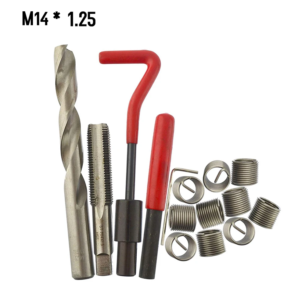 30 шт. Набор для ремонта метрической резьбы M5 M6 M8 M10 M12 M14 Helicoil Car Pro Coil Tool * 0 8