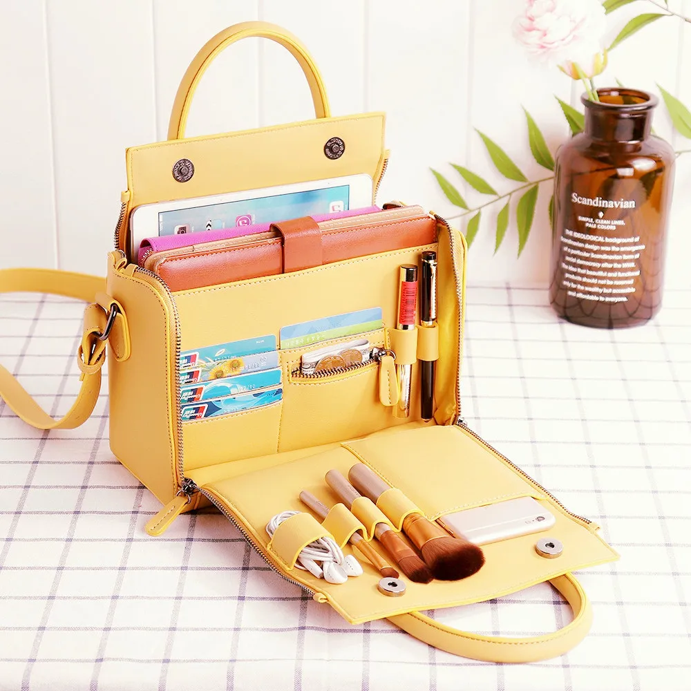 Bolso de mano amarillo de gran capacidad para mujer bolso de mano para mujer