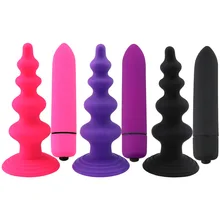 Silicone Anal Plug Vibrating 10 Speed Vibrator Bullet Anal Dildo Vibrator Butt Plug Sex Toys for Woman Men Sex Products X102