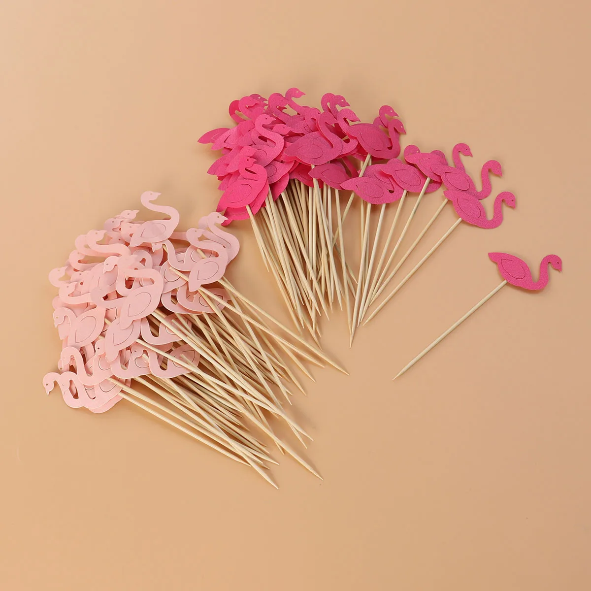 100 Pcs Flamingo Cake Topper Chic Dessert Topper Cake Picks Cupcake Decoration For Baby Shower Dessert Decoration Birthday Party
