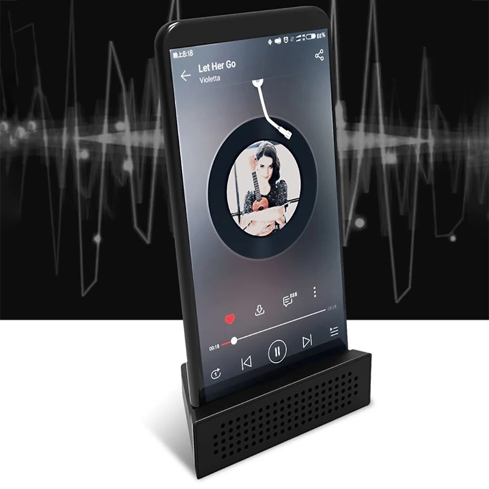 

Portable Mini ABS Desk Phone Holder With Sound Amplification Function Creatived Fidelity Sound Amplifier Phone Stand Bracket