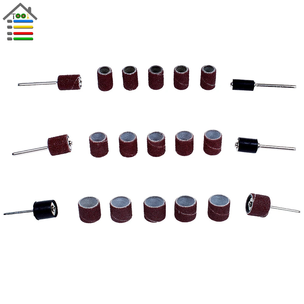 

100Pcs Drum Sanding Kit 80# 120# Nail Drill Bits Abrasive Tools for Dremel Accessories Sandpaper 3mm Shank Sander Rotary Tools