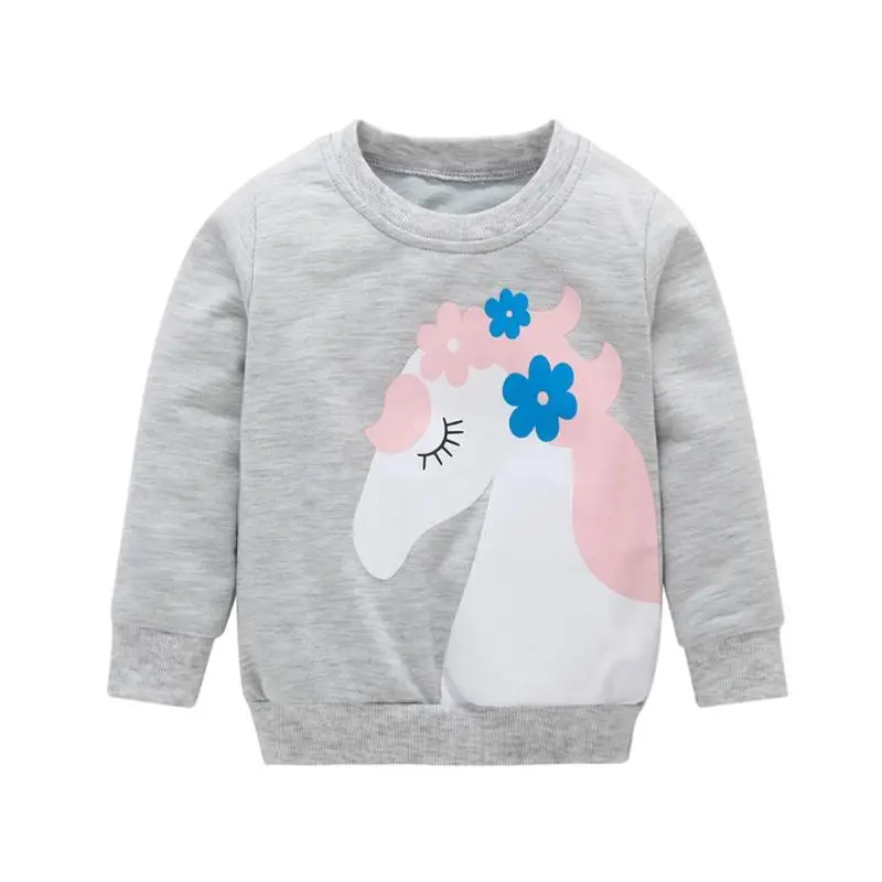 

Girls Hoodies with Animal Applique 2018 Autumn Winter Baby Girl Clothes Kids Hoodie for Girls Sweatshirt Children Clothing