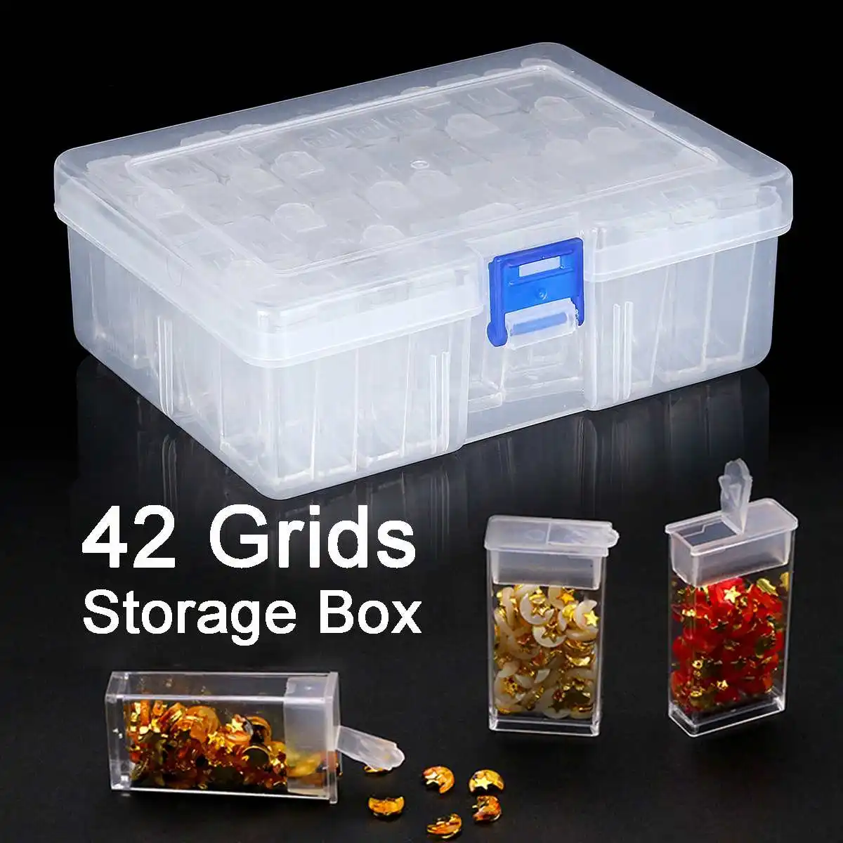 

42 Grids Diamond Painting Storage Box Rhinestone Beads Container Holder Diamond Painting Accessories Tools Home Storage Tools
