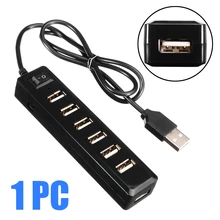 High Speed 480Mbps 7 Ports USB Hub With Power ON/OFF Switch USB 2.0 7 Ports Hub Expander Multiple Converter Adapter For PC jys usb3 0 4 ports hub converter black