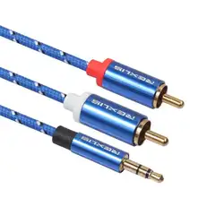 EastVita RCA кабель 2RCA к 3,5 аудио кабель RCA 3,5 мм разъем RCA AUX кабель для усилителя наушников динамик Y сплиттер кабель Шнур