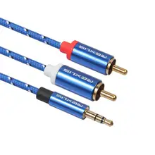 EastVita câble RCA 2RCA à 3.5 câble Audio RCA 3.5mm Jack RCA câble AUX pour amplificateur casque haut-parleur Y câble séparateur Cordr57
