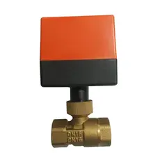 DN15/DN20/DN25/DN32 DC12V 3-способ 3-wire 2-управления Латунь Резьба моторизованный Электрический шарик клапана