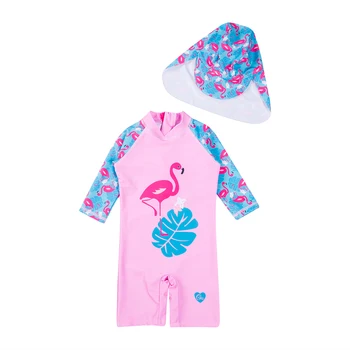 

Pudcoco 2019 Cute Baby Boys Girls SwimwearToddler Kids Flamingo Swimsuit Swimwear Bathing Suits Bikini Tankini Beachwear +Hat