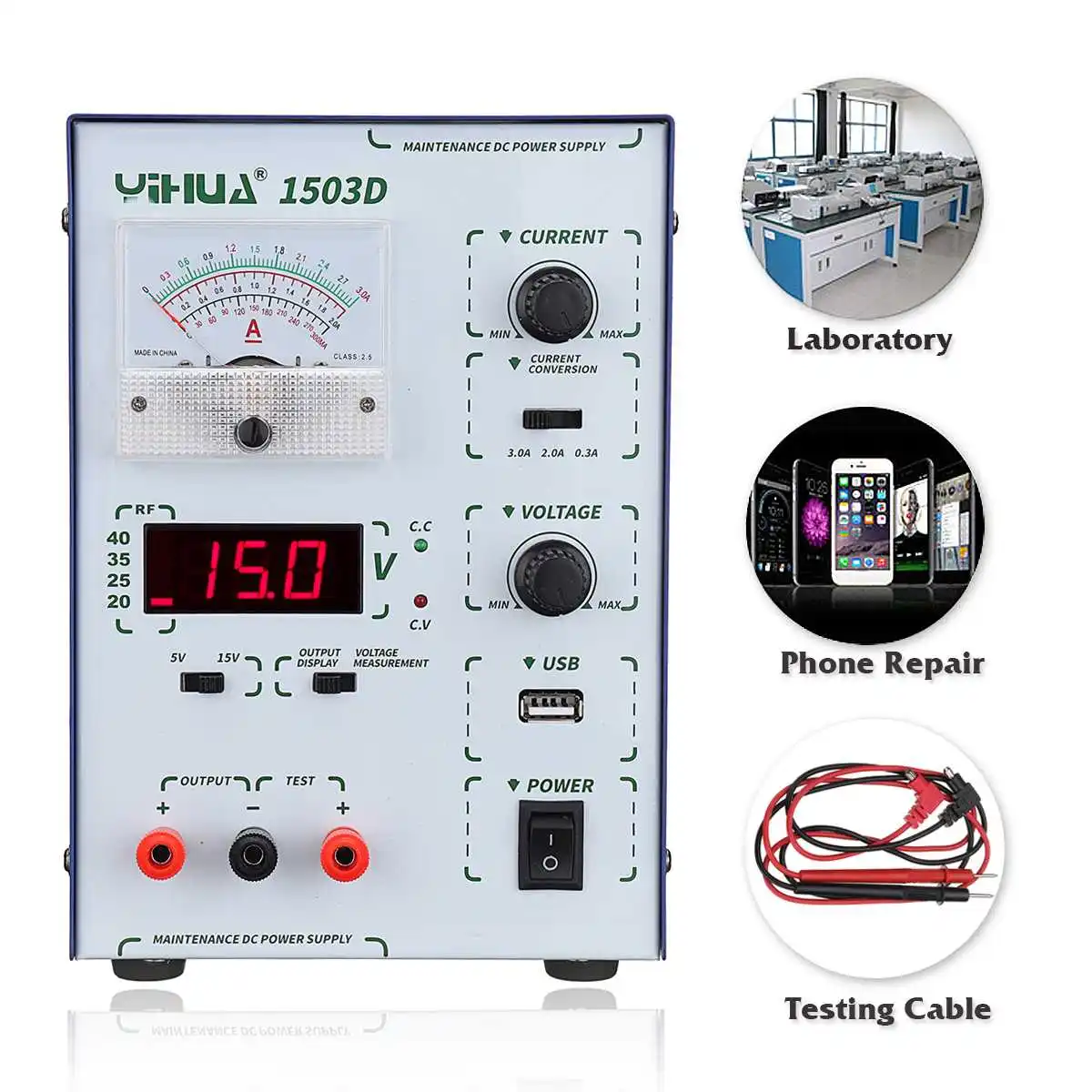 

110V / 220V Precision Adjustable Digital DC Power Supply Stabilizers Voltage Regulators Power Supply for Repair