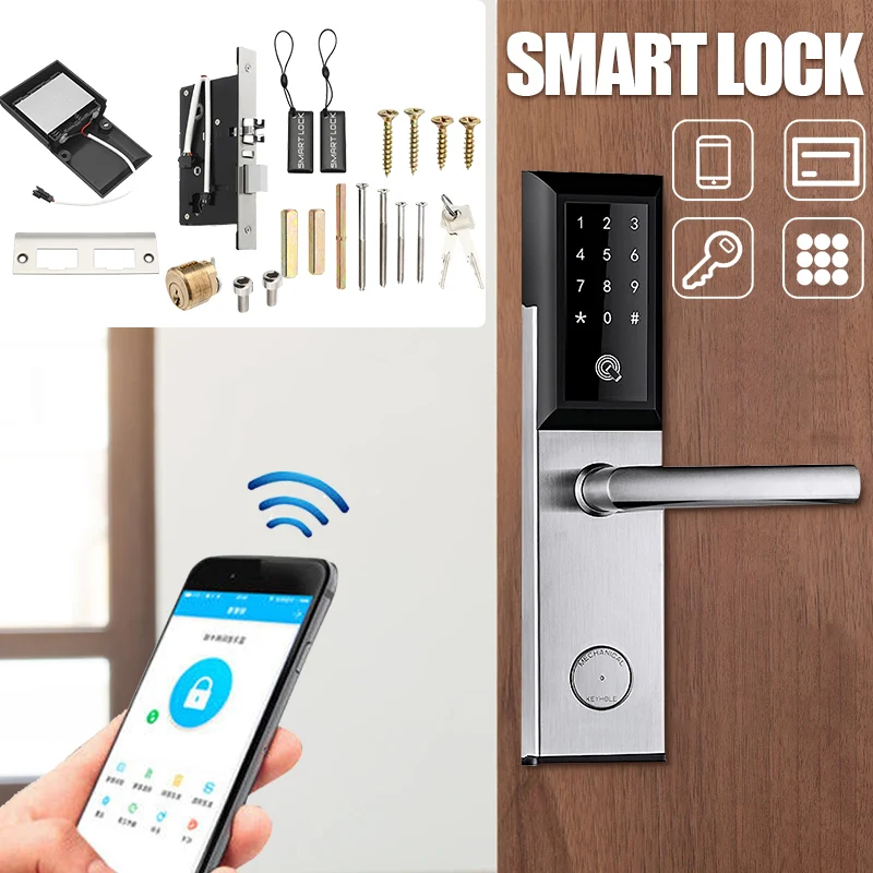 

Security Electronic Door Lock APP WIFI bluetooth Smart Screen Lock, Digital Code Keypad Deadbolt For Home Hotel Apartment