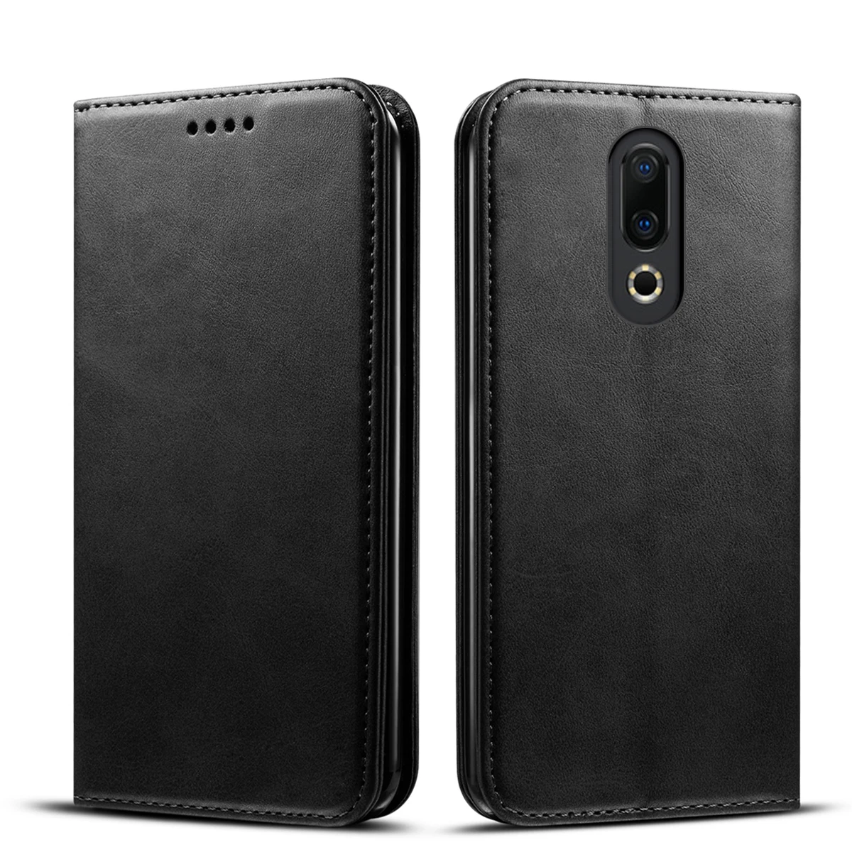 Flip Phone Case For Meizu 16 Plus case Calf Grain PU Leather Wallet Stand Cover with Kickstand Card Pocket for | Мобильные телефоны