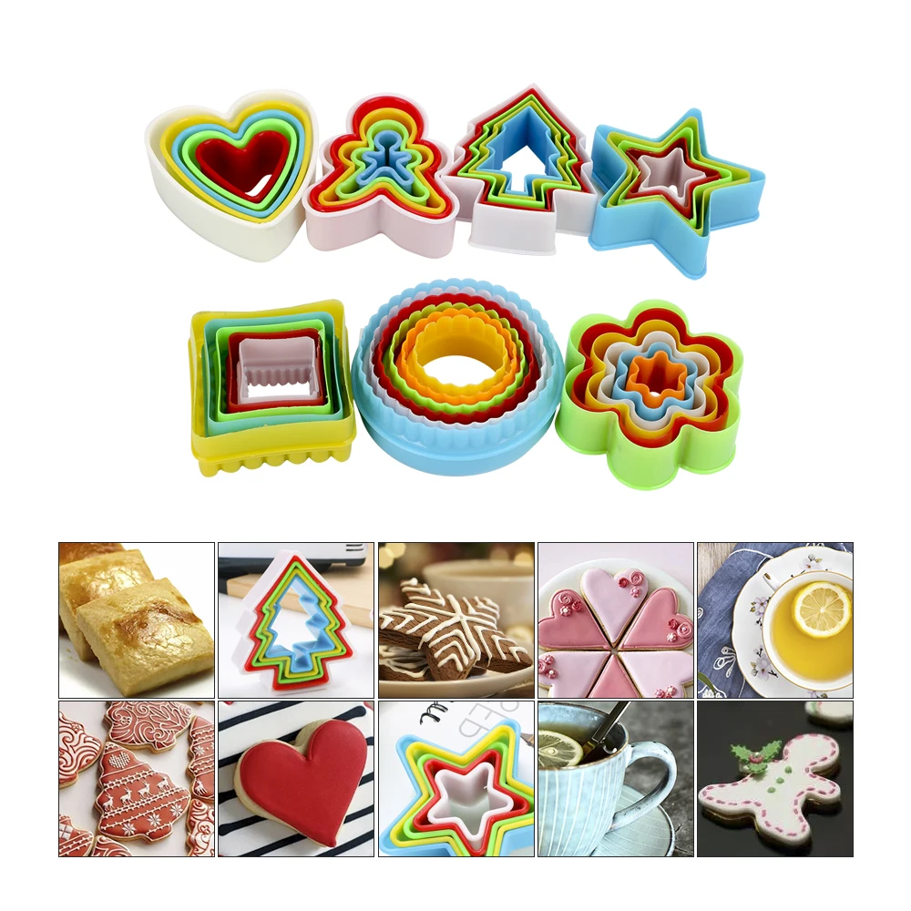 

Cookies Cutter Molds Biscuit Plunger Forms DIY Baking Tools Plastic Cake Mould Cookies Cake Decorating
