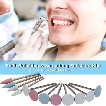 

12pcs Silicone Dental Polishers Porcelain Teeth Polishing & Smoothing Kits HP 0312 for Dental Low-speed Handpiece
