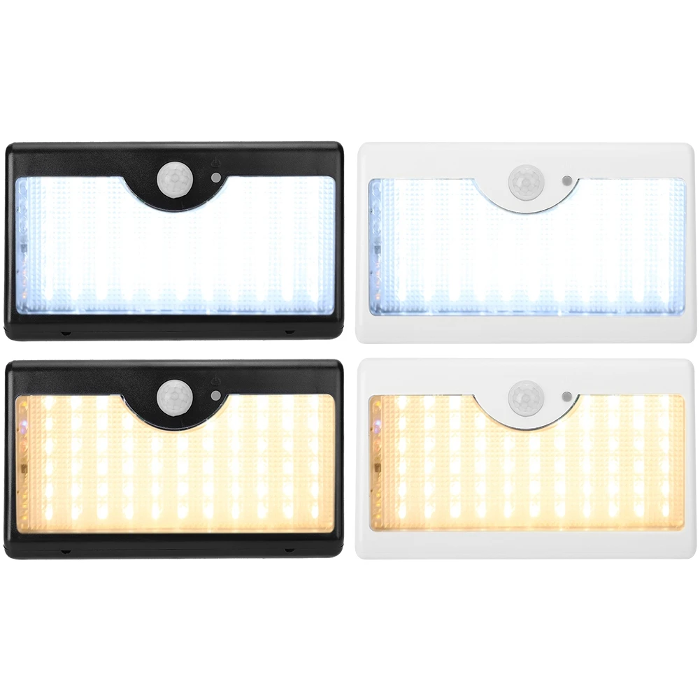 LED Induction Wall Lamp With Remote Control Solar Powered Light For Garden Courtyard
