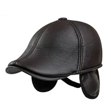 Осенние и зимние мужские шапки, остроконечные наушники, сохраняющие тепло шапка для людей преклонного возраста, пожилых людей