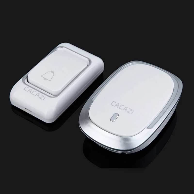 CNIM Hot Cacazi Waterproof Wireless Doorbell Dc Battery Operated Control Button 200M Remote Led Light Home Cordless Call Bell 4