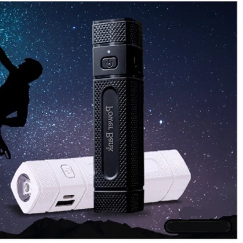 

LED Flashlight with Power Bank 18650 battery pack with compass USB Charger 5v1a flashlight