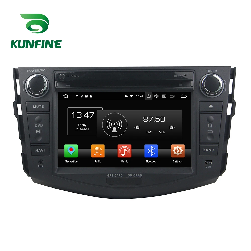 

KUNFINE Quad Core 2GB RAM Android 8.1 Car DVD GPS Navigation Multimedia Player Car Stereo For Toyota RAV4 2006-2012 Radio
