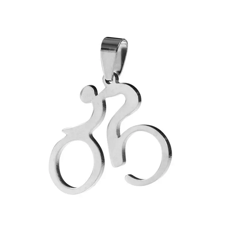 

1pcs Dropshipping Stainless Steel Bike Body Cycling Sport Pendant Charms DIY Necklace Making Jewelry DIY Accessories 32*26mm