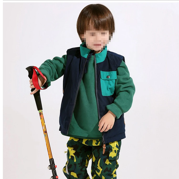 

Ventilation Pure color Leisure vest Multiple pockets children Waterproof vest Memory cotton