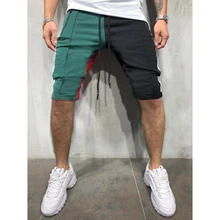 Летние 3 цвета Длина по колено, пэчворк шорты плюс размер мужские хип-хоп шорты бегуны спортивные штаны повседневные Фитнес тренировки шорты Homme