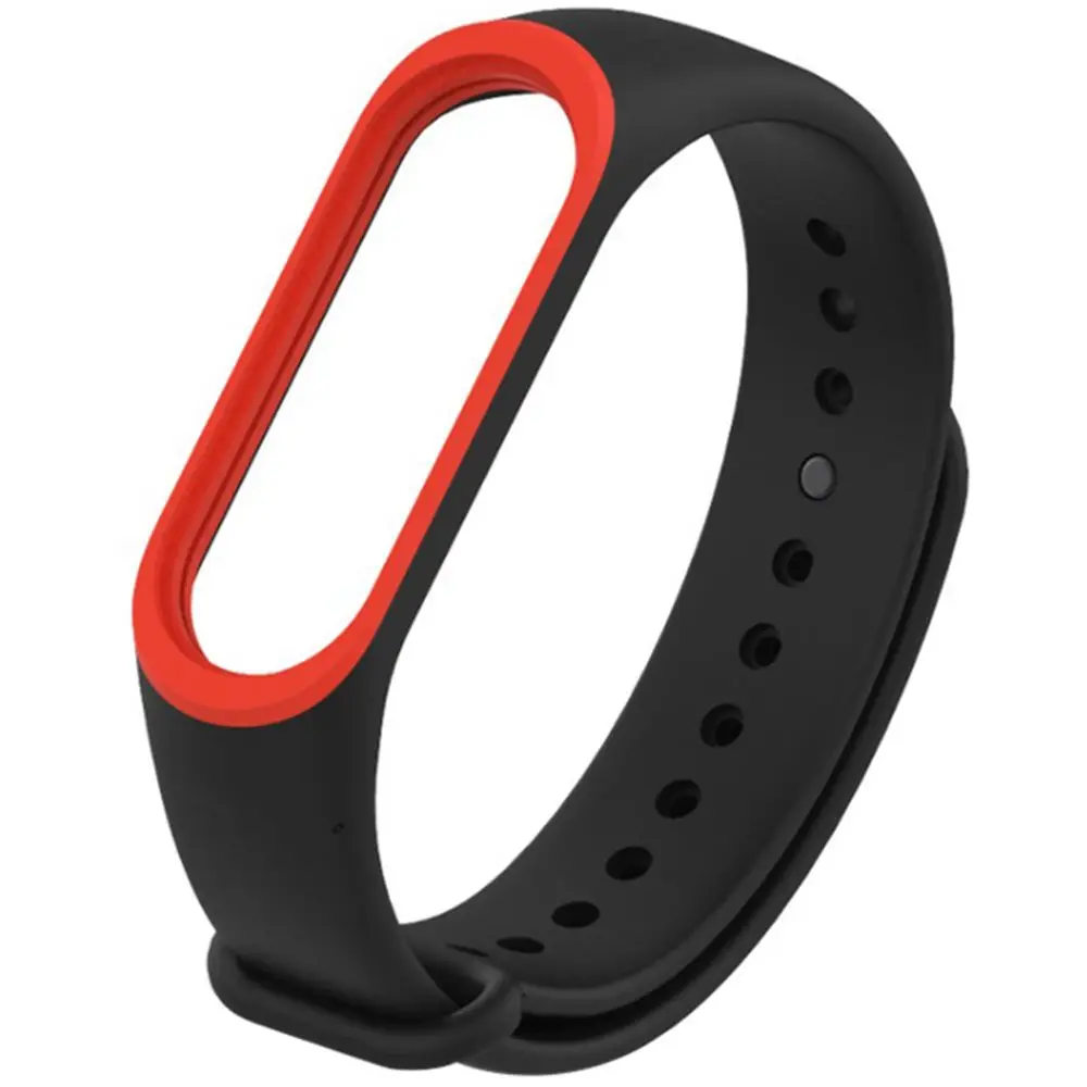 Alfa Wise ремешок для часов двойной цвет Anit Lost Регулируемый TPC Xiaomi Mi Band 3 умные