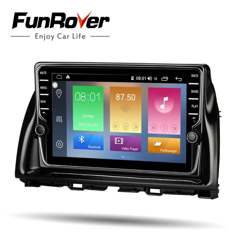 Top Funrover 2 din android 9.0 Car dvd radio Player For Mazda CX-5 2013-2016 car stereo multimedia gps navigation DSP 4G+64G LTE IPS 1