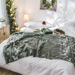 180x130 см супер мягкий теплый Рождество олень вязаное одеяло пледы ковры коврик для сна кровать диван s гостиная фланель плед
